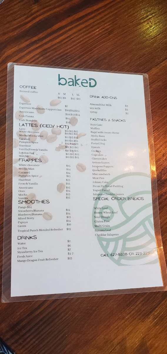 Menu Baked - Coffee House-8